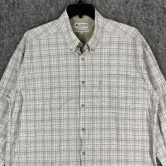 Columbia Shirt Mens Extra Large Plaid Business Casual Long Sleeve Button Down - Picture 3 of 11